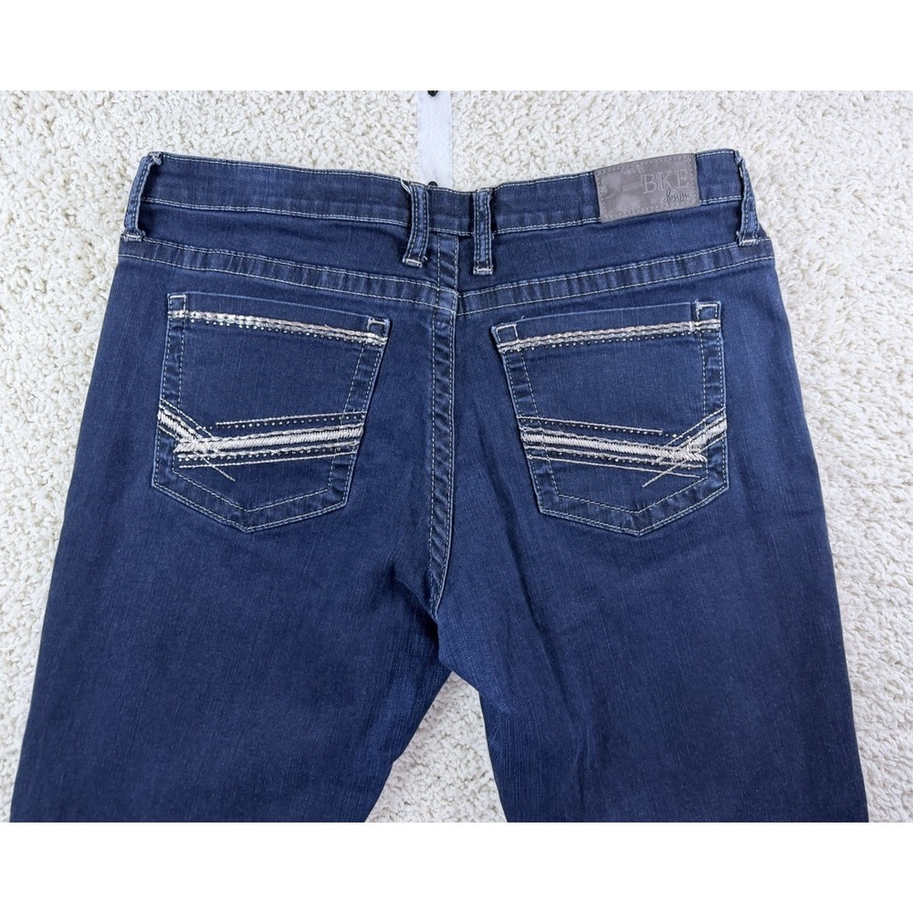 BKE Payton Bootcut Jeans Womens 33 Dark Wash Embroidered Pockets 33x33.5 Lot 2 - Picture 12 of 16